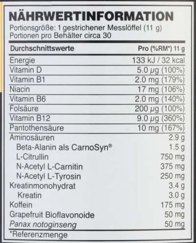 Gold Standard Pre-Workout - 330g / 30 Portionen (Optimum Nutrition)